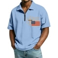 thumbnail image 2 of Patriotic Shirts for Men American Flag Short Sleeve Henley Neck Tees Memorial Day Freedom Vintage T-Shirts, XL, 2 of 4