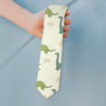 thumbnail image 2 of Watercolor Dinosaur Necktie - Artistic Dino Artwork, Soft Satin Fabric, Universal Fit for Men, 58.3" Length, 2 of 5