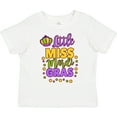 thumbnail image 3 of Inktastic Little Miss Mardi Gras with Crown and Dots Girls Toddler T-Shirt, 3 of 5