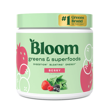 Bloom Nutrition Greens & Superfoods Powder, for Digestive Health, Mixed Berry, 30 Servings