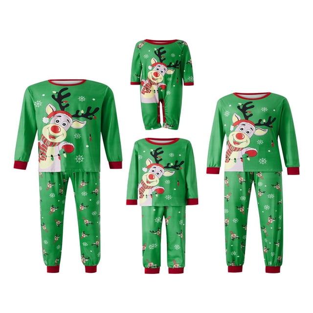 Family Christmas Pajamas Matching Sets Matching Pjs for Adults Kid Baby Holiday Family Sleepwear Set