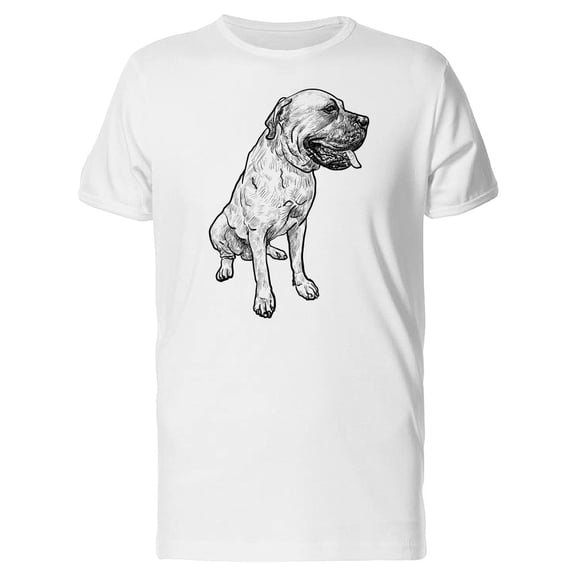 Lovely Mastiff Dog Sketch Tee Men's -Image by Shutterstock