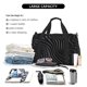 thumbnail image 5 of Disketp Abstract Black And White Waves Bolsa de Viaje Tipo Duffle, Bolso de Mano para Fin de Semana para Mujer, Bolsa de Gimnasio Ligera para Hombre, Esencial para Viajes, 5 of 7