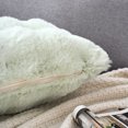thumbnail image 4 of REGALWOVEN 1 Pc Faux Fur Cozy Decorative Throw Pillow Case Luxury Soft Modern Plush Pillowcase Light Green 18" x 18", 4 of 6