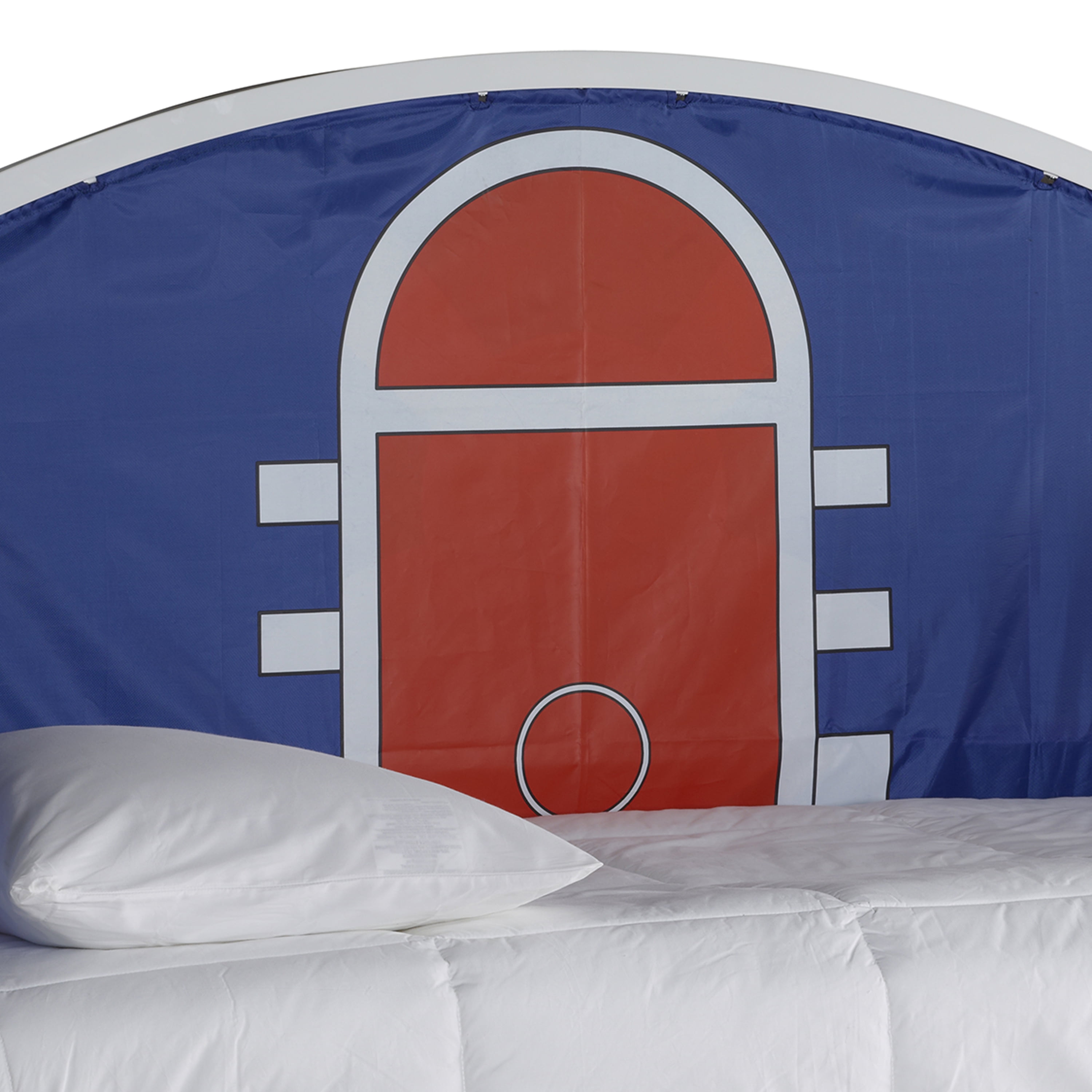 Linon Big Game Steel Youth Daybed with Baseball & Basketball Images in White