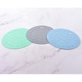 thumbnail image 4 of 3 piezas, tapete de silicona para ollas, soportes de silicona para ollas calientes y almohadillas para ollas. Alfombrillas de mostrador resistentes al calor para manteles individuales de mes, 4 of 5