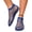 Blue, variant on Women's Rhinestone Ballet Flats Fishnet Breathable Ankle Strap Sandals Sparkly Toe Open Flat Shoes For Party Evening Wear