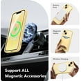 thumbnail image 3 of Magnetic for iPhone 14 Case, [Compatible with MagSafe] [Full Camera Protection] [14FT Drop Protection] Shockproof Protective Slim Translucent Matte Phone Case for iPhone 14, Jasmine Yellow, 3 of 15