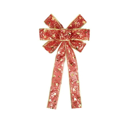

Heiheiup Glowing Christmas Bow Hanging Pendant Bowknot Tree Topper Light Up Bow Hanging Battery Powered String Lamp For Christmas Tree Home Yard Garden The Dark Light