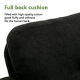 thumbnail image 4 of Magic Union Convertible Sectional Sofa Couch for Living Room, L-Shaped Couch 3 Seats Sofas with Linen Fabric, Movable Ottoman Small Sofa Mid Century for Small Apartments, Living Room and Office,Black, 4 of 8