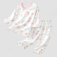 thumbnail image 4 of ITSAME Girls 2 Piece Outfit Cotton 3/4 Sleeve Crewneck Top and Pants Fashion Print Loungewear Set Size 2T, 4 of 5