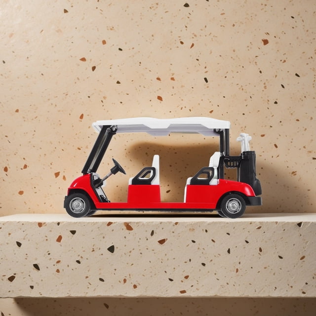 LABSERRON Modèle de Chariot de golf Collection Modèle de Chariot de golf Alliage Rouge 1Ensemble Ornement de Bureau de Collection