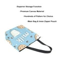 thumbnail image 3 of FORMRS Womens Canvas Tote Bag with Zipper Inner Pocket Shoulder Handbag, Milk and Cookies, 3 of 7