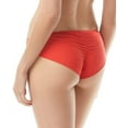 thumbnail image 4 of VINCE CAMUTO SWIM Women's Red Stretch Lined Moderate Coverage Shirred Riviera Cheeky Swimsuit Bottom L, 4 of 4