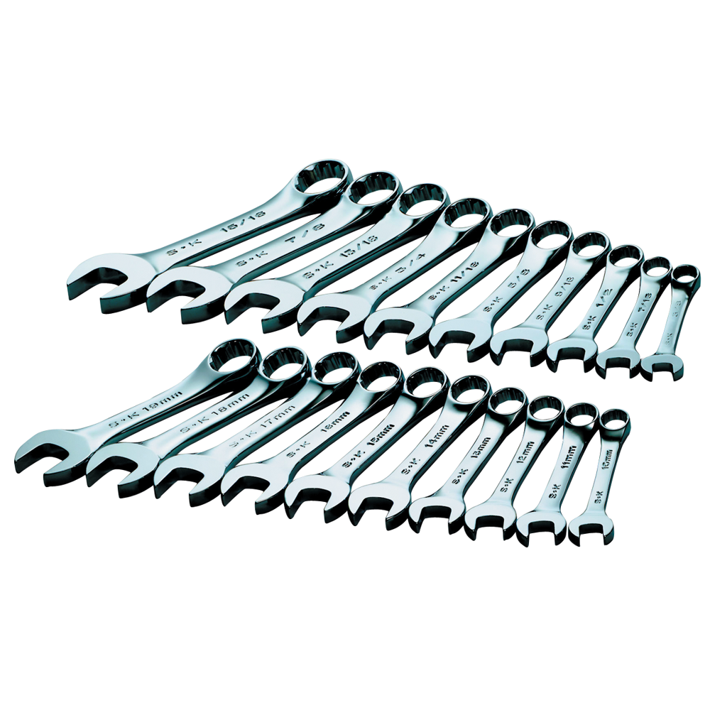 Wrench Set Comb. 20 Piece Metric/SAE Short Hi polish - Walmart.com ...