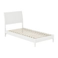 thumbnail image 2 of AFI Valencia Twin-XL Solid Wood Low Profile Sleigh Platform Bed, White, 2 of 12