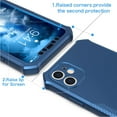 thumbnail image 6 of For TCL K24 /TCL K23 /TCL 50 LE Full-Body Dual Layer Hybrid Case Slim, Drop-Proof TPU Hard PC, Durable Corner Front Bumper Protector Phone Case Cover by Xpression, Blue, 6 of 8