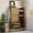 Oak, variant on Luku Rattan Shoe Storage Cabinet, Freestanding Organizer with Adjustable Shelves for Entryway, Narrow Shoe Rack Cabinet for Hallway, Oak