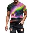 thumbnail image 1 of Hauts pour Hommes Cheval Rétro Impression 3D Col Rond Manches Courtes T-shirt de Printemps et d'Automne pour Hommes T-Shirts à Manches Longues pour Hommes T-Shirts à Col en V pour Hommes Chandails d'Entraînement pour Hommes en Solde Violet 4TG, 1 of 5