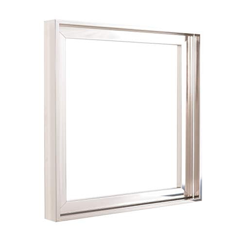 Pixy Canvas 10x10 inch Floater Frame for Canvas Paintings, Wood Panels, Canvas Panels & Stretched Canvas Boards. Floating Frame fits 5/8", 3/4" & max 7/8" Deep Artwork (Chrome, 10 x 10 in)