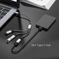 thumbnail image 4 of USB C Hub 3 in 1 Type C USB20 Adapter Splitter with 60W Power Delivery OTG Port Fast Data Transfer & Charging, 4 of 5