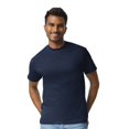 thumbnail image 3 of Gildan Men’s Short Sleeve T-Shirt of 100 Heavy Cotton | Crew Neck Classic Fit Tee, Navy, 6 Pack, XL, 3 of 5