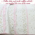 thumbnail image 5 of Cozy Line Home Fashions Sweet Heart Polka Dot Pink Ruffle Cotton 3 Piece Queen Quilt Bedding Set, including 1 Quilt, 2 Shams, 5 of 6