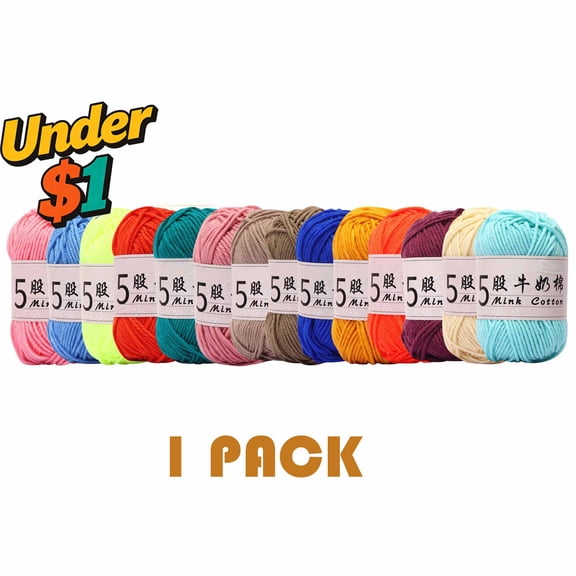 FEOLGEHLY Wool Balls Combed Milk Cotton Yarn Ball, Acrylic Thread Yarn Skeins Bulk for Crocheting & Chunky Hand Knitting, DIY Crafts for Hat, Scarf, Sweater, Blanket