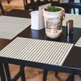 thumbnail image 5 of CounterArt "Black Ticking Stripe" 24 Sheet Reusable Premium Paper Placemats, 5 of 6