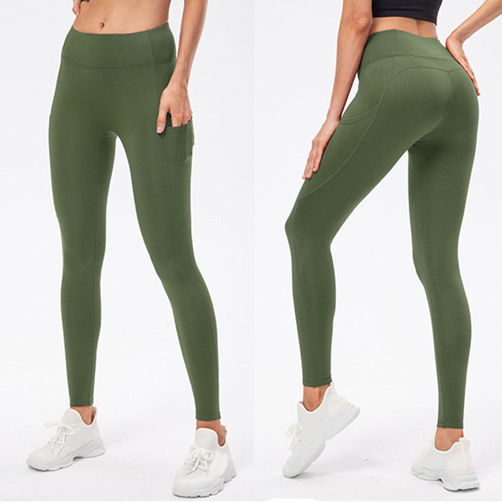 Alo Airlift Stretch Leggings - Army Green | Editorialist
