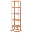 thumbnail image 3 of Leisure Season 5-Shelf Wood Tower Plant Stand in Medium Brown, 3 of 4