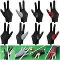 thumbnail image 2 of Full-Finger Billiard Gloves Non-Slip Billiard Training Gloves Left/Right Hand Three Finger Snooker Elasticity Sports Accessories left Grey, 2 of 6