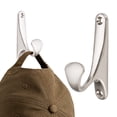 thumbnail image 2 of Wall Mount Towel Hooks, Brushed Nickel Metal Hangers, 3.4x1.8 Inch Heavy-Duty Hooks, Multifunctional Holders for Towels, Robe, Loofah in Kitchen and Bathroom,Silver, 2 of 8