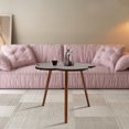 thumbnail image 3 of Coffee Tables, Flower-Shaped Table, Small End Table for Small Space Mid Century Modern Coffee Table for Living Room, Tea Table, Nature Wood Coffee Table with Wood Legs, 23.6" D x 23.6" W x 19.7" H, 3 of 13