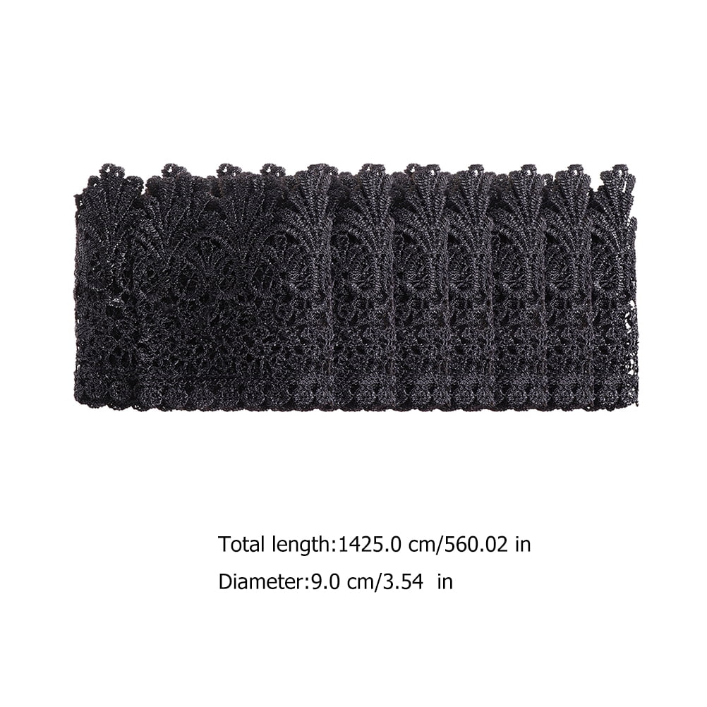 3 Pcs Black Lace Trim Similar to Ribbon DIY Garment Accessory Bride
