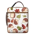 thumbnail image 5 of Hedgehog Insulated Lunch Box Women Reusable Lunch Bag with Front Pocket Cooler Tote Bag Work Camping, 5 of 6
