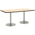thumbnail image 3 of KFI Studios Mode 3.5' x 8' Counter Height Dining Table, Natural, Silver Base, 3 of 3