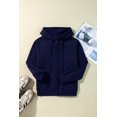thumbnail image 6 of Casuashion Chic Navy Blue Fleece Hoodie - Warm & Stylish for Every Occasion, 6 of 8