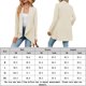 thumbnail image 2 of Cárdigan Ligero Cárdigan ligero para mujer Estilo informal Cárdigan de verano Traje de vacaciones irregular Kuymtek Beis M para Mujer, 2 of 6