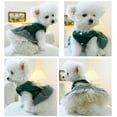 thumbnail image 4 of Small Dog Dress, Girl Puppy Lace Princess Skirt Tutu Dress with Bowknot,Chihuahua Yorkie Clothes Outfit for Birthday Wedding Party Green S, 4 of 6