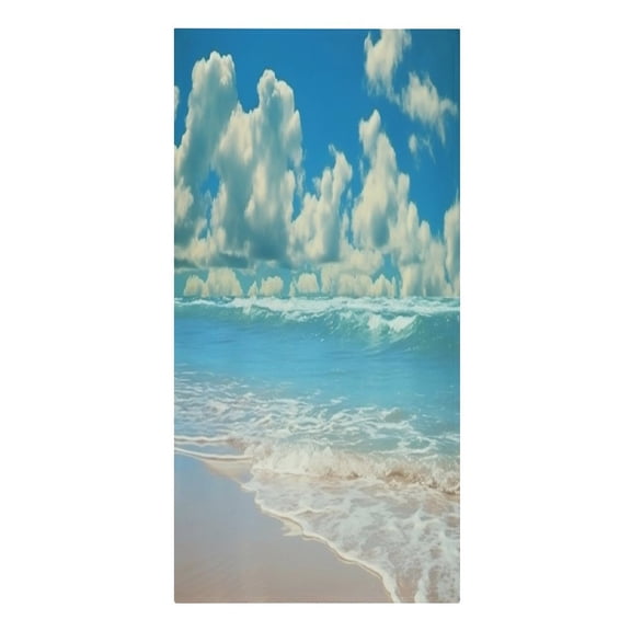 RKSupls Tropical Beach Ocean Skyscape Microfiber Beach Towel Absorbent Compact Towels for Swimming Pool Beach Travel Things for Vacation Essentials Adult Gift,61.4×30.3Inch