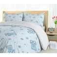 thumbnail image 5 of Ambesonne Cartoon Duvet Cover Set, Teddy Bear Letters, 2-Calking, Pale Blue Aqua, 5 of 6