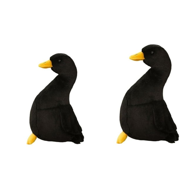 2 muñecos de peluche de pato para bebé, bonitos juguetes de peluche para regalo de cumpleaños. 30cm Negro 40cm Blanco