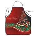 thumbnail image 1 of Christmas Apron Printed Waterproof Kitchen Restaurant Dinner Apron for Cooking Baking Barbequing (Bowknot), 1 of 3