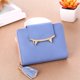 thumbnail image 4 of Cartera de gato para mujer, monedero pequeño de doble pliegue, regalo de San Valentín con cremallera para los amantes de los gatos. MFZFUKR BST3005555-3, 4 of 6