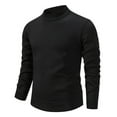 thumbnail image 2 of USNSM Men's Mock Turtleneck Long Sleeve Soft Lightweight Casual Slim Fit Pullover Stretch Knit Top for Fall Winter Black XL, 2 of 6