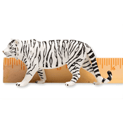 Zaga Toys, White Male Tiger, Hand-Painted Plastic Decorative Figurine