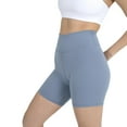 thumbnail image 5 of YITTY Active Women's UltraLuxe High Waist Biker Shorts – 3''/6'' Squat Proof, Tummy Control, Compression, Elemental Blue, S, 6", 5 of 6