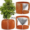 thumbnail image 1 of Funda Protectora Maceta Anticongelante para Plantas con Zipper Y Cordón Material Oxford Resistente Al Viento Y Lluvia Protección Térmica para Invierno 45 cm x 50 cm, 1 of 8