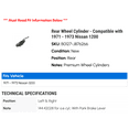 thumbnail image 2 of Rear Wheel Cylinder - Compatible with 1971 - 1973 Nissan 1200 1972, 2 of 2